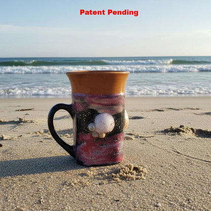 Pink Sunset Coastal Seashell Mug | One-of-a-Kind | Handmade in Florida