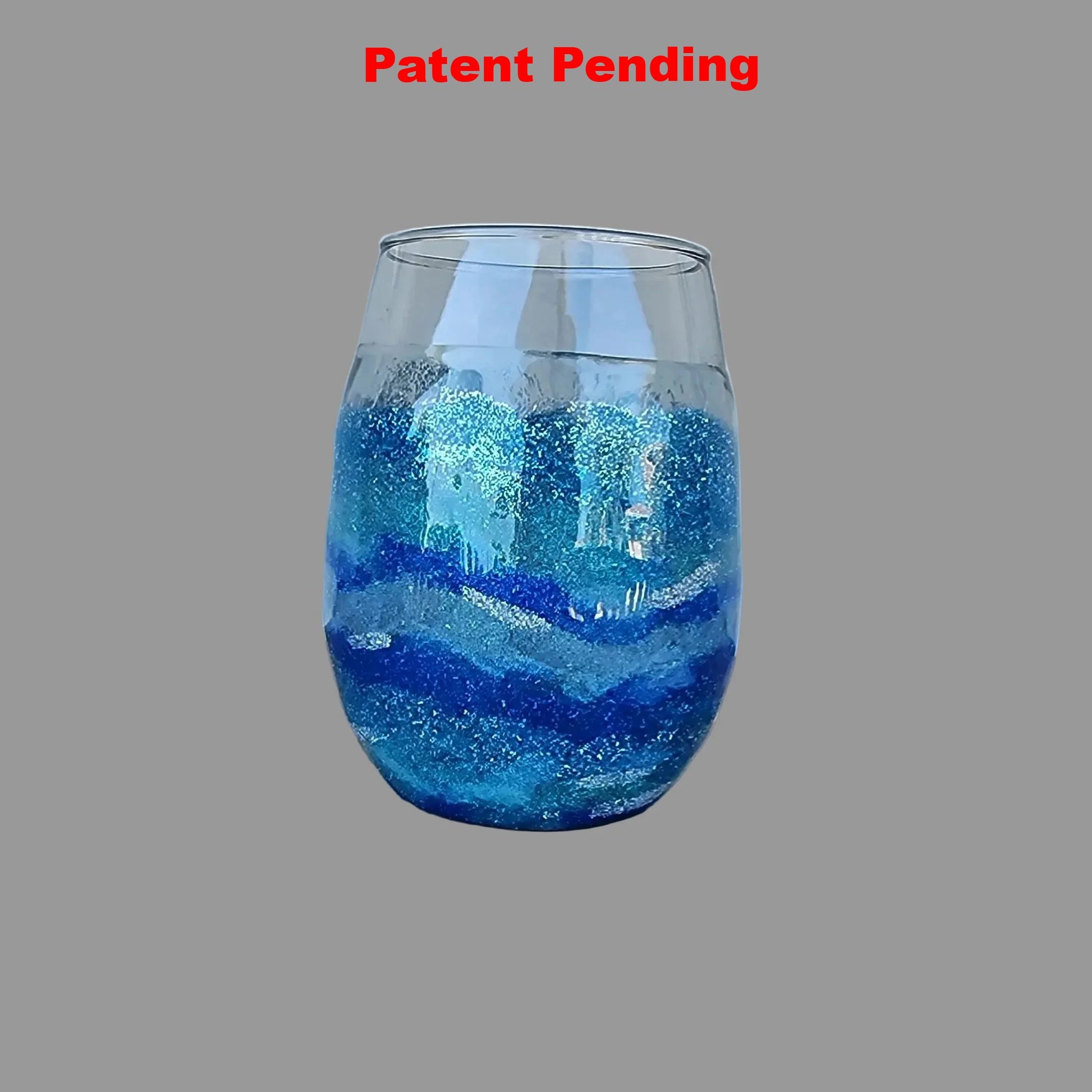 Deepwater Drift Stemless Wine Glass - Ocean Resin Seashell Art (18oz+)