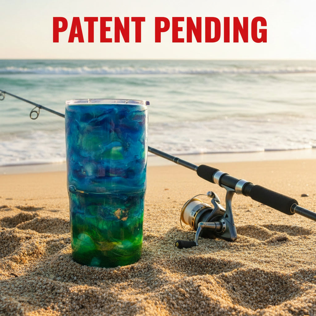 Insulated tmbler on the beach