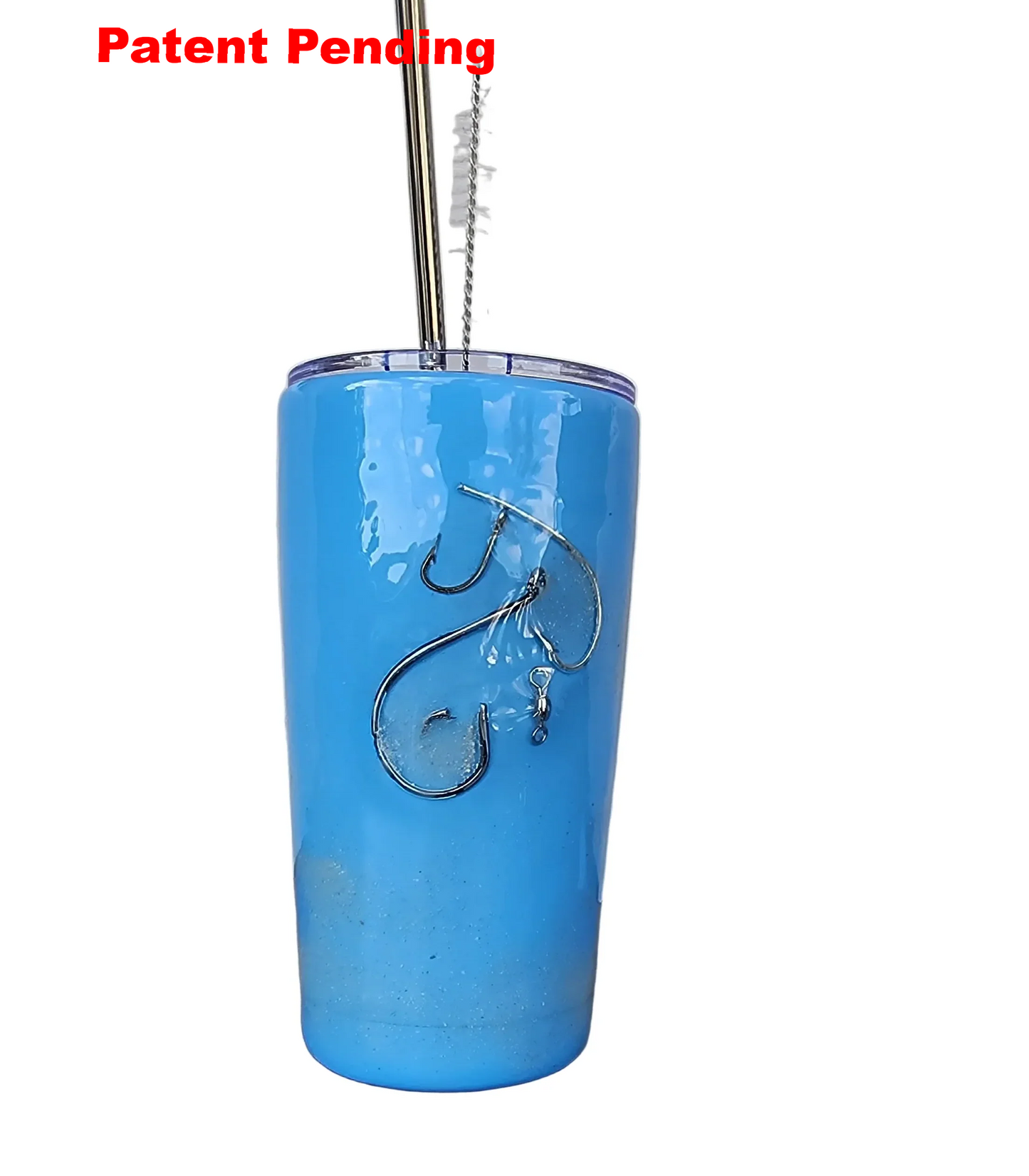 Azure Drift | Coastal Fishing Hook Tumbler (20oz)