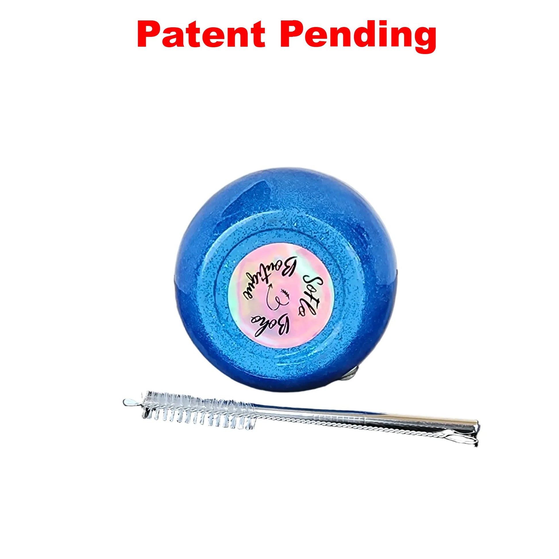 Blue textured tumbler with real seashell and real fish hooks