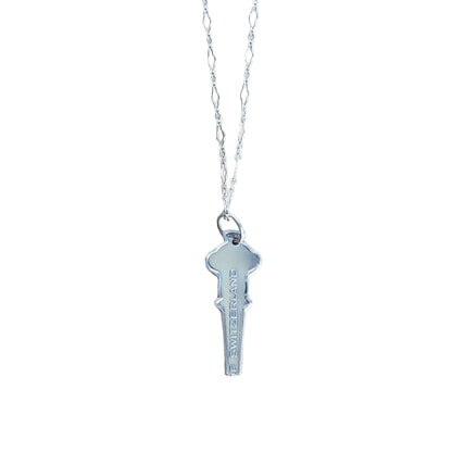 Rolex Bucherer spoon handle pendant necklace, full sterling silver chain length shown
