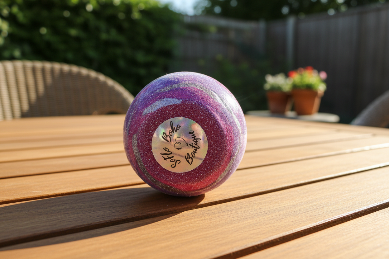 Moonlit Amethyst Stemless Wine Glass – Smoke-Tinted Gold Shimmer Resin (18oz+) - SoFlo Boho Boutique