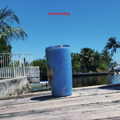 Blue Water Hook & Tumble™ – Real Fishing Hook & Shell 20oz Tumbler