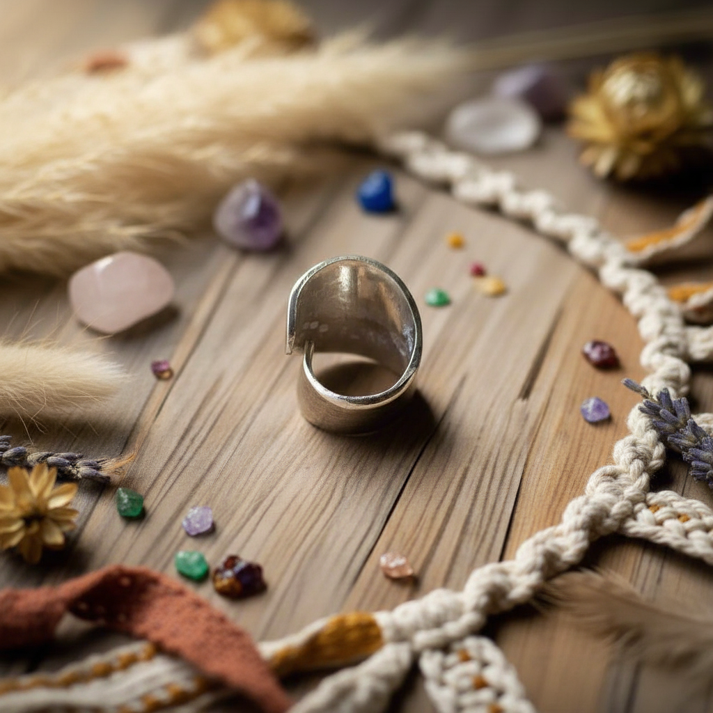 Handmade Luxury Jewelry - Rolex Vintage Silver Spoon Statement Ring