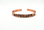 Bracelet Cuff  Copper Hammered And Stamped - South Florida Boho Boutique