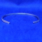 Sterling Silver Cuff Bracelet Hammered Texture Rectangular - South Florida Boho Boutique