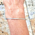 Sterling Silver Cuff Bracelet Hammered - Simple Style