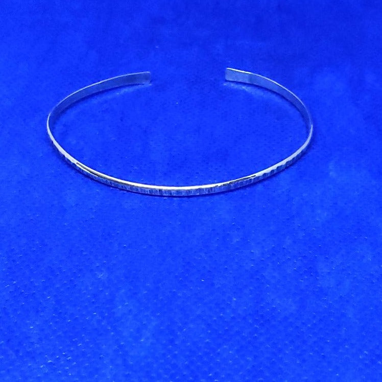 Sterling Silver Cuff Bracelet Hammered - Simple Style - South Florida Boho Boutique