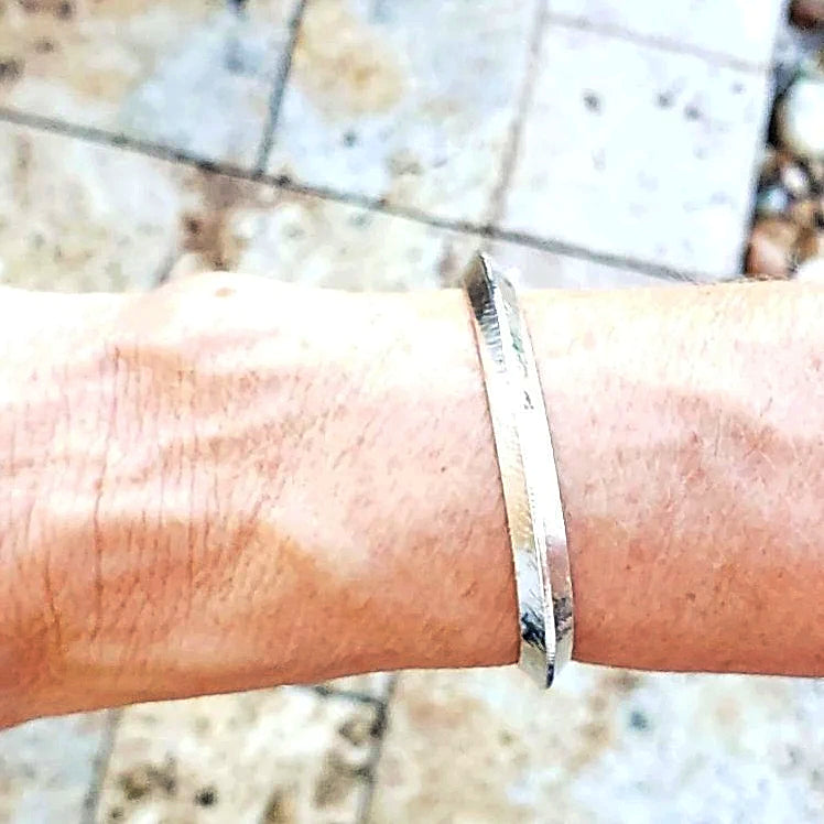 Sterling Silver Cuff/Bracelet -  Handmade Triangle Style - South Florida Boho Boutique