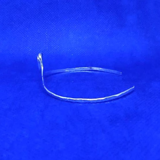 Sterling Silver Wave Delicate Bracelet Cuff Hammered Style - South Florida Boho Boutique