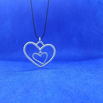 Sterling Silver Dangling Heart Pendant With Wire - Interchangeable Chain - South Florida Boho Boutique