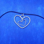 Sterling Silver Dangling Heart Pendant With Wire - Interchangeable Chain - South Florida Boho Boutique