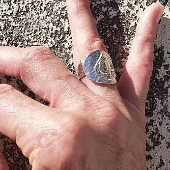 Sterling Silver Bold Statement Heart Ring -  Adjustable - South Florida Boho Boutique