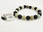 Lava Stone Diffuser Stretchband With Amazonite And Sunshine Charm - Handmade - South Florida Boho Boutique