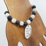 Lava Stone Diffuser Stretchband With Amazonite And Sunshine Charm - Handmade - South Florida Boho Boutique