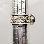 Sterling Silver Wide Band With Lapis Lazuli Cabochon - South Florida Boho Boutique