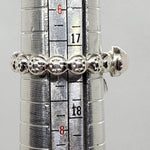 Sterling Silver Daisy Band with Rose Quartz Cabochon - South Florida Boho Boutique