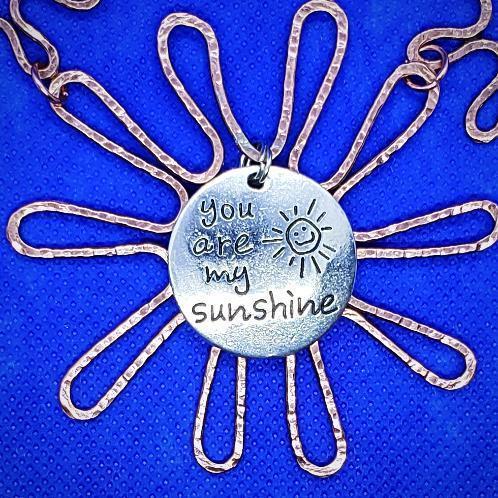 Copper Sun-Flower Pendant Necklace - South Florida Boho Boutique