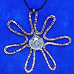 Sun-Flower Pendant With Starfish Charm - Copper - South Florida Boho Boutique