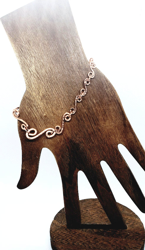 Boho Copper S-Style Link Bracelet - South Florida Boho Boutique