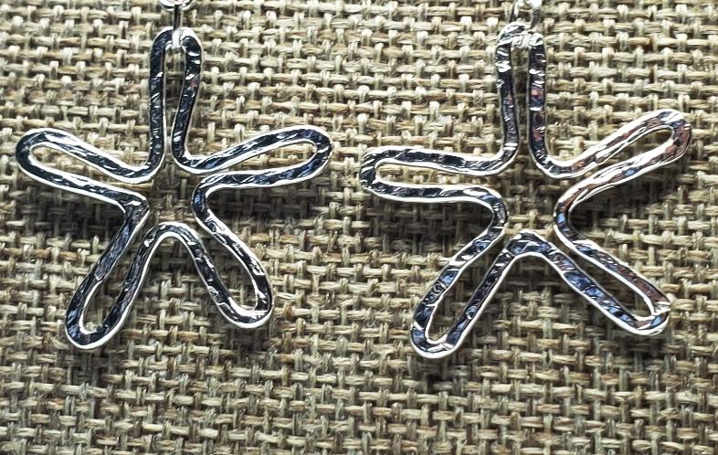 Star Earrings Hammered Style - Sterling Silver - South Florida Boho Boutique