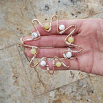 Sun Pendant With Gemstone Beads - Copper - South Florida Boho Boutique