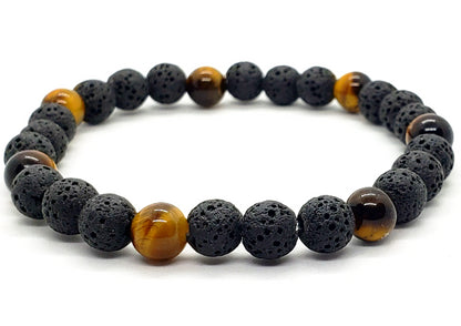 Lava Stone Diffuser Bracelet With Tigers Eye