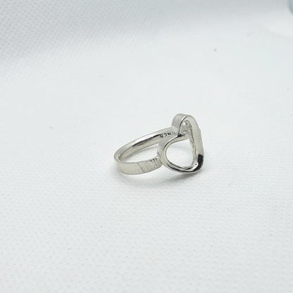 Sterling Silver Single Heart Ring - Flat Band