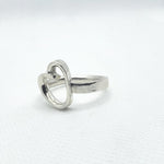 Sterling Silver Single Heart Ring - Flat Band