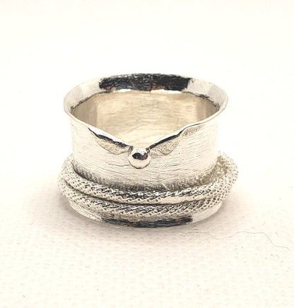 Sterling Silver Spinner Ring 2 Silver Spinners