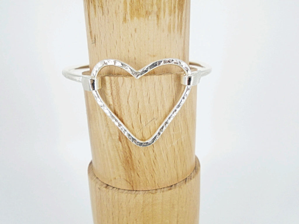 Sterling Silver Bracelet with Heart Clasp - South Florida Boho Boutique