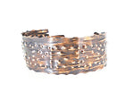 Copper Bracelet Cuff Tarnished And Stamp Design - South Florida Boho Boutique