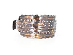 Copper Bracelet Cuff Tarnished And Stamp Design - South Florida Boho Boutique