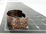 Copper Bracelet Cuff Tarnished And Stamp Design - South Florida Boho Boutique