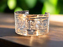 Copper  Handmade Boho Bracelet Cuff Tarnished And Stamp Design
