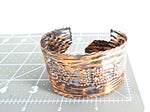 Copper Bracelet Cuff Tarnished And Stamp Design - South Florida Boho Boutique