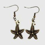 Vintage Color Starfish Earrings with Glass Beads - South Florida Boho Boutique