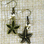 Vintage Color Starfish Earrings with Glass Beads - South Florida Boho Boutique