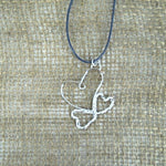 Sterling Silver Heart Pendant With Two Twisted Smaller Hearts - Interchangeable Chain - South Florida Boho Boutique