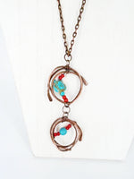 Copper Pendant Necklace With Turquoise Turtle Charm - South Florida Boho Boutique