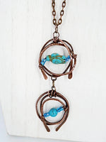 Copper Pendant Necklace With Turquoise Turtle Charm - South Florida Boho Boutique