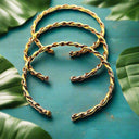 Brass-Copper Handmade Twisted Bracelet Cuff Stackable