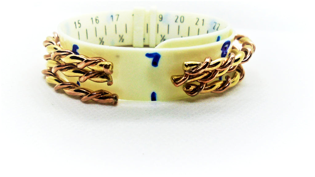 Brass-Copper Twisted Bracelet Cuff Stackable - South Florida Boho Boutique