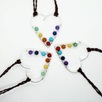 Sterling Silver Heart Chakra Pendant Necklace, Yoga Beads - South Florida Boho Boutique