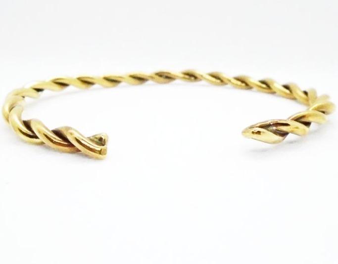 Twisted  Brass Bracelet Cuff - South Florida Boho Boutique