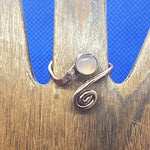 Copper Bypass Ring With Cabochons - Adjustable - South Florida Boho Boutique