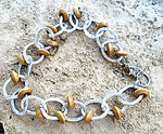 Brown Wood Bead Boho Necklace Bracelet Set-Individually Made Links - South Florida Boho Boutique