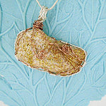 Angel Wing Seashell Pendant-Copper/Silver Tone Wire Wrap-Glitter Glazed - South Florida Boho Boutique