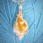 Horse Conch Seashell-silver Wire Wrapped-Color Glass Beads-Beach Boho - South Florida Boho Boutique